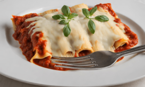 Stuffed Manicotti with String Cheese