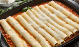 No Boil Manicotti with String Cheese and Chicken Broth