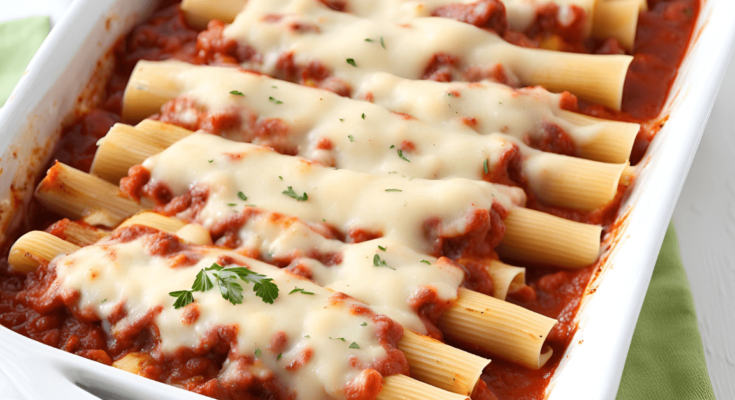 string cheese manicotti bake